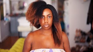 How to straighten your Natural Hair without Heat Damage [upl. by Ahsinauj944]