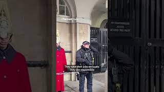 Armed police officer shuts down tourists heckling Kings Guard [upl. by Dunton]