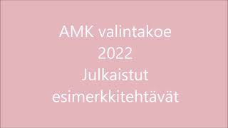 Valintakoe 2022 esimerkkitehtävät ratkaisut [upl. by Olaf]