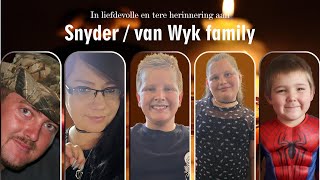 Funeral Service of Snyder  van Wyk family [upl. by Uohk]