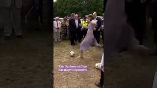 Duchess of Cambridge United Kate Tries Football ⚽ 🥅 [upl. by Atsirhcal956]