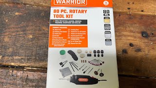 Warrior 80piece rotary tool kit  unboxing and testing [upl. by Klaus193]