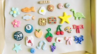 DIY clay magnets oven bake clay polymer clay clay mini food fridge magnets tutorial Clay  shorts [upl. by Ahsuat62]