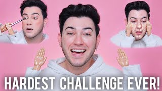 TINY HANDS MAKEUP CHALLENGE Hardest Challenge Ever [upl. by Aenil]