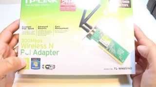 TP link TL WN851ND wireless N PCI Adapter unbox [upl. by Omsoc512]