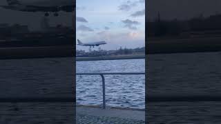 Plane landing at London city airport [upl. by Tsan]