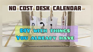 DIY Desk Calendar Tutorial  Simple Materials Easy Steps  Easy useful craft for school going kids [upl. by Rosemari]