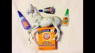 Super Glue and Baking Soda  HOW TO CUSTOMIZE A BREYER MODEL HORSE  Tutorial [upl. by Ahrat]