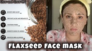 Flaxseed Face Mask  Skin Whitening Face Mask  Antiaging  Treat Acne amp pimples  Flawless skin [upl. by Nomzed378]