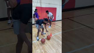 TwoBall Cone Drill basketball training coaching youthbasketball youth shorts [upl. by Terence]