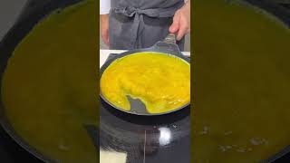 HAM AND STRACCHINO CHEESE OMELETTE shorts asmr recipe [upl. by Kerekes]