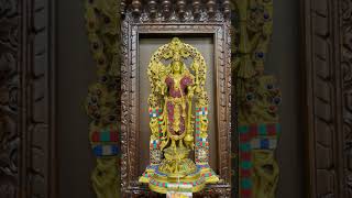 Wood Framed Standing Lord Vishnu with Garuda in Brass with Inlay Work youtubeshorts [upl. by Verner]