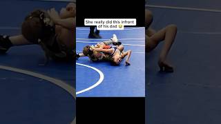 Wrestling Dad loses temper 🤬💀 wrestling wrestlingshorts trending sports female girl ufc [upl. by Ehtylb909]