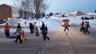 Cochrane Ontario Winter Carnival Torchlight Parade  Feb 16 2017  Part 1 [upl. by Nylasor]