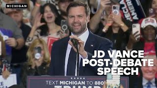 VP candidate JD Vance FULL Michigan speech [upl. by Drew222]