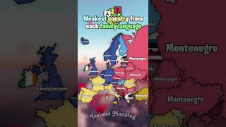 Weakest country in each family language europe map mapping geography mapper [upl. by Yraillih551]