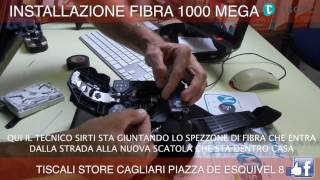 installazione fibra 1000 mega store tiscali cagliari [upl. by Imrots830]