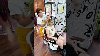 Androgynous mod haircut shorts barbershop modhaircut queerhairstyle androgynous [upl. by Fillender]