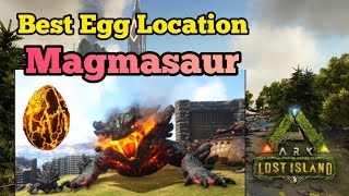 Best Magmasaur Egg Location and How To Raise  ARK Lost Island [upl. by Odette]