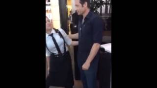 David Duchovny at a restaurant in Moscow Russia  June 2 2014 [upl. by Ambrosius]