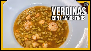 😋 VERDINAS CON LANGOSTINOS 🦐 Una de las legumbres más sanas que existen [upl. by Panthia]