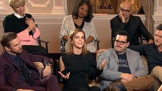 Cast of liveaction Beauty and the Beast dish on playing classic characters  ABC News [upl. by Annaira]