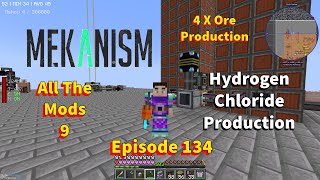 All The Mods 9 Episode 134 Mekanism Hydrogen Chloride Production Tier 4 Processing Factory [upl. by Bobbette312]