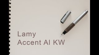 Stilografica Lamy Accent Al KW gold nib 14kt review [upl. by Hgielyk]