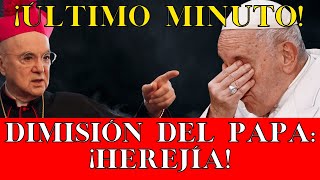 ESCÁNDALO EN EL VATICANO ¡Solicitud de Renuncia para el Papa Francisco Acusado de Herejía [upl. by Wildon]