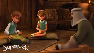 Superbook  Noah and The Ark Official Clip  God Does Not Abandon Those Who Try To Live For Him [upl. by Aneloc]