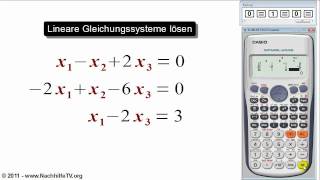 Lineare Gleichungssysteme lösen mit Taschenrechner [upl. by Alahc874]