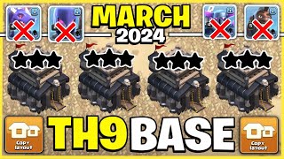 TOP 20 NEW BEST TH9 WAR BASE NEVER 3 STAR  LINK 2024  TH9 CWL BASE LINK 2024 CLASH OF CLANS [upl. by Parrisch895]