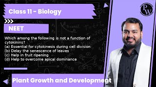 Which among the following is not a function of cytokinins a Essential for cytokinesis during [upl. by Manas]