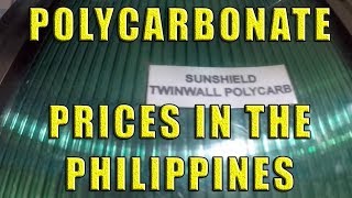 Polycarbonate Roofing Prices In The Philippines [upl. by Abbottson]