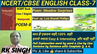 CLASS7 NCERTCBSE ENGLISH  Meadow Surprises  Know Full Explanation with Complete Q amp A Watch [upl. by Aralk]