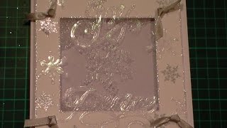 77 Cardmaking Tutorial  Double Acetate Snowflake Shaker Card [upl. by Ahiel]