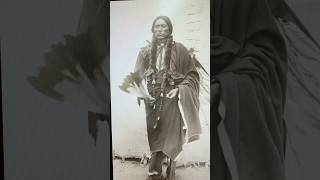 Quanah Parker Comanche Indian Chief holding feathers tepee Native American [upl. by Rramed271]