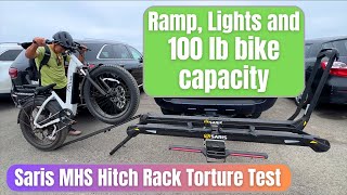 Saris MHS Hitch bike rack review  100 pound capacity per bike is put to the test [upl. by Kentigerma]