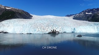 ALASKAN GLACIERS 4k drone [upl. by Neelia]