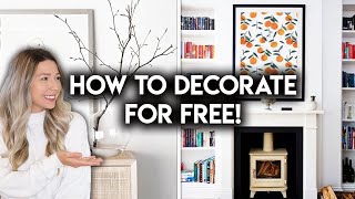 DECORATE YOUR HOME FOR FREE  10 DECOR IDEAS ON A BUDGET [upl. by Ahasuerus]