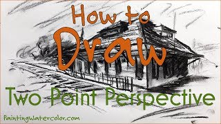 How to Draw 2 Point Perspective [upl. by Seeto]