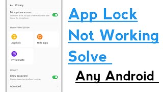 App Lock Not Working Problem Solve in Any Android Phone [upl. by Airec541]