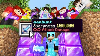 Minecraft Manhunt but i secretly used Sharpness 100000 [upl. by March651]