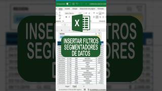 COMO INSERTAR SEGMENTACION DE DATOS EN EXCEL Excel [upl. by Daggna]