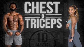 10 Minute Dumbbell Chest amp Triceps Workout Upper Body Strength [upl. by Tnias660]