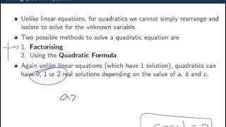 Nonlinear functions  Quadratic equations [upl. by Mayeda687]