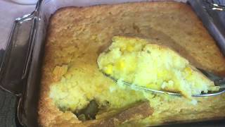 How to make Cornbread CasserolePudding Requested Video [upl. by Yelyr493]