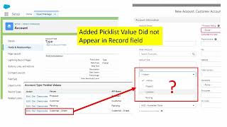 Salesforce Newly Added Picklist Not Appear in Record [upl. by Vatsug]