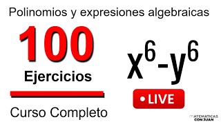 100 EJERCICIOS DE POLINOMIOS Y EXPRESIONES ALGEBRAICAS [upl. by Noli498]