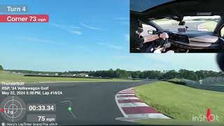 MK8 Golf R NJMP Thunderbolt HPDE 135 lap [upl. by Nnaxor]